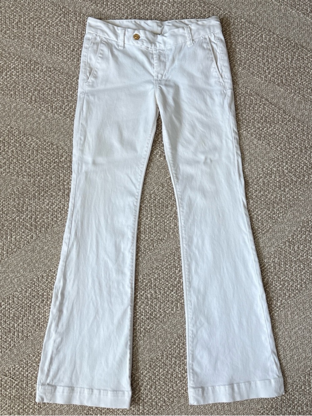 Vintage 7 FOR ALL MANKIND Low-rise Bootcut Flare Women’s White Y2K Jeans Sz 28